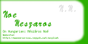 noe meszaros business card